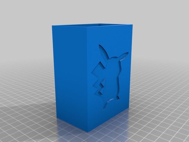pikachu deck box pokemon 3d stampa 3D print model - Mito3D