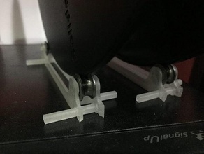 soporte de bobina cojinete bolas versión 3d la impresora accesorios filamento rodamiento carrete ballbearing spoolholder cola montaje rodillos pie 3d print model - Mito3D