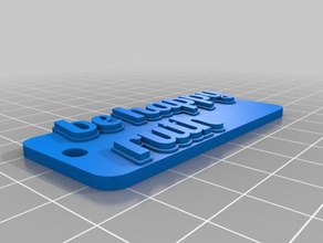 özelleştirilmiş çok satırlı etiket anahtarlığım organizasyon 3d print model - Mito3D