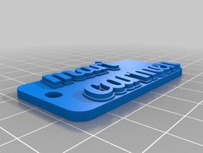 özelleştirilmiş çok satırlı etiket anahtarlığım organizasyon 3d print model - Mito3D