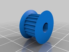 20 2mm pulley 5mm stepper shaft flat key learning 3d print model - Mito3D