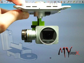 phantom 3 arm yaw 3d printing dji gimbal phantom3 3d print model - Mito3D