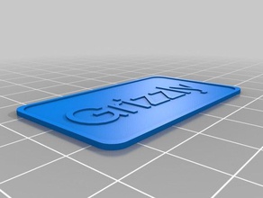 grizzly dog tag other customized 3d print model - Mito3D