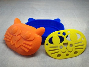new cat soap holder cover accessories 3d print model - Mito3D