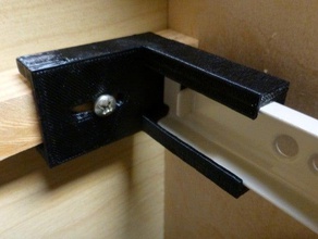cabinet door slide holder parametric replacement parts 3d print model - Mito3D