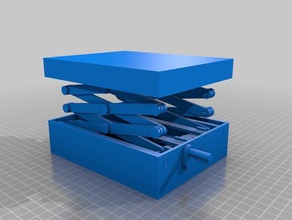 scissor jack table 3d printing elevation elevator experiment experimental mechanical scissorlift screw drive 3d print model - Mito3D