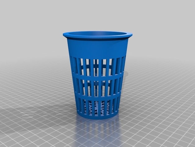 my customized parametric net pot cup hydroponics aeroponics fogponics outdoor garden 3D print model - Mito3D