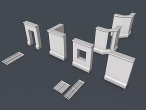simple ensemble modulaire les jouets jeux jeu d'accessoires murale échelles dessus de table 3d print model - Mito3D