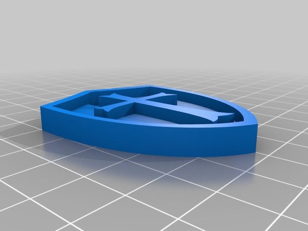 templario escudo llaveros 3D print model - Mito3D