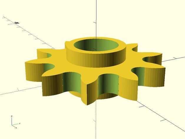 sprocket generator openscad replacement parts idler 3D print model - Mito3D