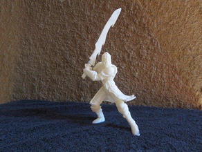 guerrier en armure n'base people armour defender fighter figure figurine hero heroes knight male man model stance statue suit sword villain weapon 3d print model - Mito3D