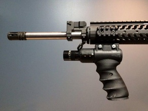 ar picatinny foregrip tactical light parts flashlight hand grip tacticallight 3d print model - Mito3D