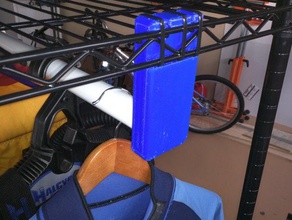 hanger rod mount wire rack shelving organization closet clothes coat storage 3d print model - Mito3D