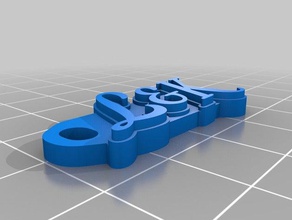 l&k Anahtarlık mervale script organizasyon özelleştirilmiş 3d print model - Mito3D