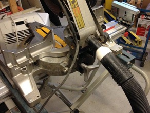 dewalt dw715 miter saw vacuum hose adapter tools customized 3d print model - Mito3D