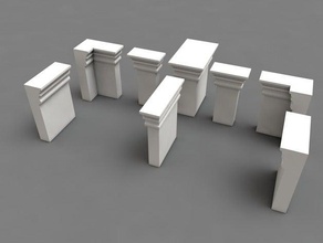 einfache, modulare set - Spielzeug Spiele Wand Wände 3d print model - Mito3D