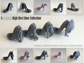 tacco alto collezione di scarpe sculture 3d print model - Mito3D