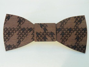 wooden bow tie accessories fashion 3d print model - Mito3D
