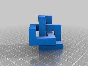 cubic knot hard print math art 3d print model - Mito3D