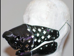 mínimo canino fursuit cabeza-base el traje perro la mandíbula máscara hocico 3d print model - Mito3D