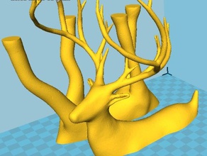 deer easy print split stl sculptures 3d print model - Mito3D
