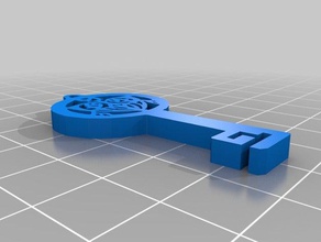 la clave de suerte llaveros 3d print model - Mito3D