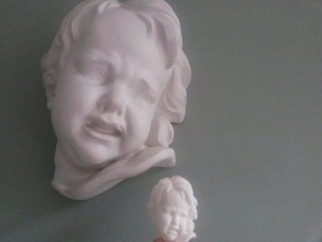 crying angel head scans replicas michelangelo sculpture 3d print model - Mito3D