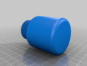 simple jar polygon cap containers pill box container thread threaded 3d print model - Mito3D