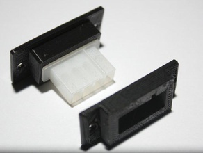 molex macho soporte de montaje en panel electrónica 3d print model - Mito3D