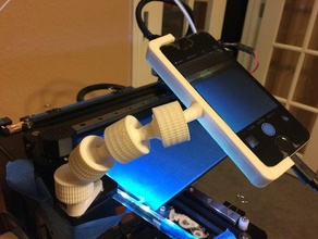 câmera do iphone monte makergear m2 com fechadura bola de soquete 3d a impressora os acessórios montagem rosca 3d print model - Mito3D