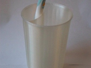 zahnputzbecher toothbrush mug bathroom holder 3d print model - Mito3D