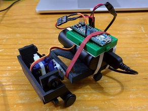 one servo walker single robot robotics arduino walking 3d print model - Mito3D