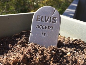 elvis accept grave stone other customized 3d print model - Mito3D