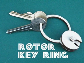 rotor key ring keychains keyring fob 3d print model - Mito3D