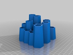 cool honeycomb pencil holder office customized 3d print model - Mito3D