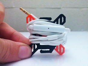 rapt quick headphone wrapper organization easy print headphones holder light small 3d print model - Mito3D