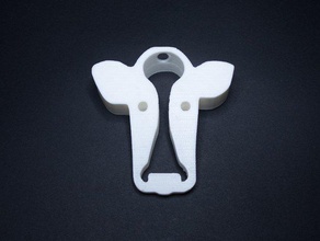 cow face doorstop decor animal bovine door stop useful 3d print model - Mito3D