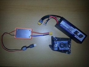 ordinateur portable chargeur convertisseur boost la boîte le boîtier conducteur de led batterie lipo mobile banque puissance 3d print model - Mito3D