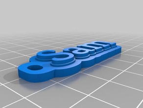 mon personnalisés multiligne tag trousseau de sam organisation 3d print model - Mito3D