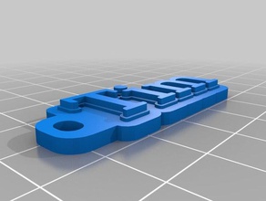 mon personnalisés multiligne tag trousseau de tim organisation 3d print model - Mito3D