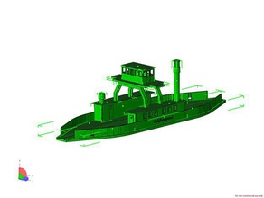 h0 hvalpsund tren feribot hobi ölçek model gemi 3d print model - Mito3D