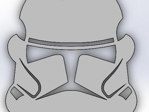 storm trooper helmet 2d props fridge magnet stormtrooper 3d print model - Mito3D