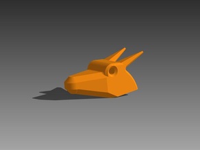 low-poly tête de dragon sculptures dracaufeu pokemon 3d print model - Mito3D