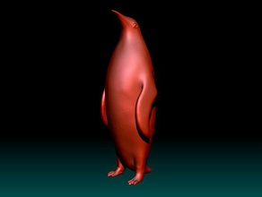 pinguim imperador animais zbrush 3d print model - Mito3D