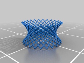 customizable hyperbolic mesh sculpture sculptures customizer geometry math openscad paraboloid 3d print model - Mito3D