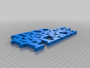 jecc marketplace word sculpture sculptures customized 3d print model - Mito3D