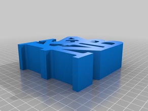 kanb kelime heykel özelleştirilmiş heykeller 3d print model - Mito3D