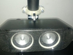 center speaker monitor arm mount v2 gadgets stand 3d print model - Mito3D