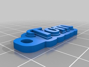 my customized multiline tag keychain tom organization 3d print model - Mito3D