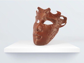 venetian mask costume woman 3d print model - Mito3D
